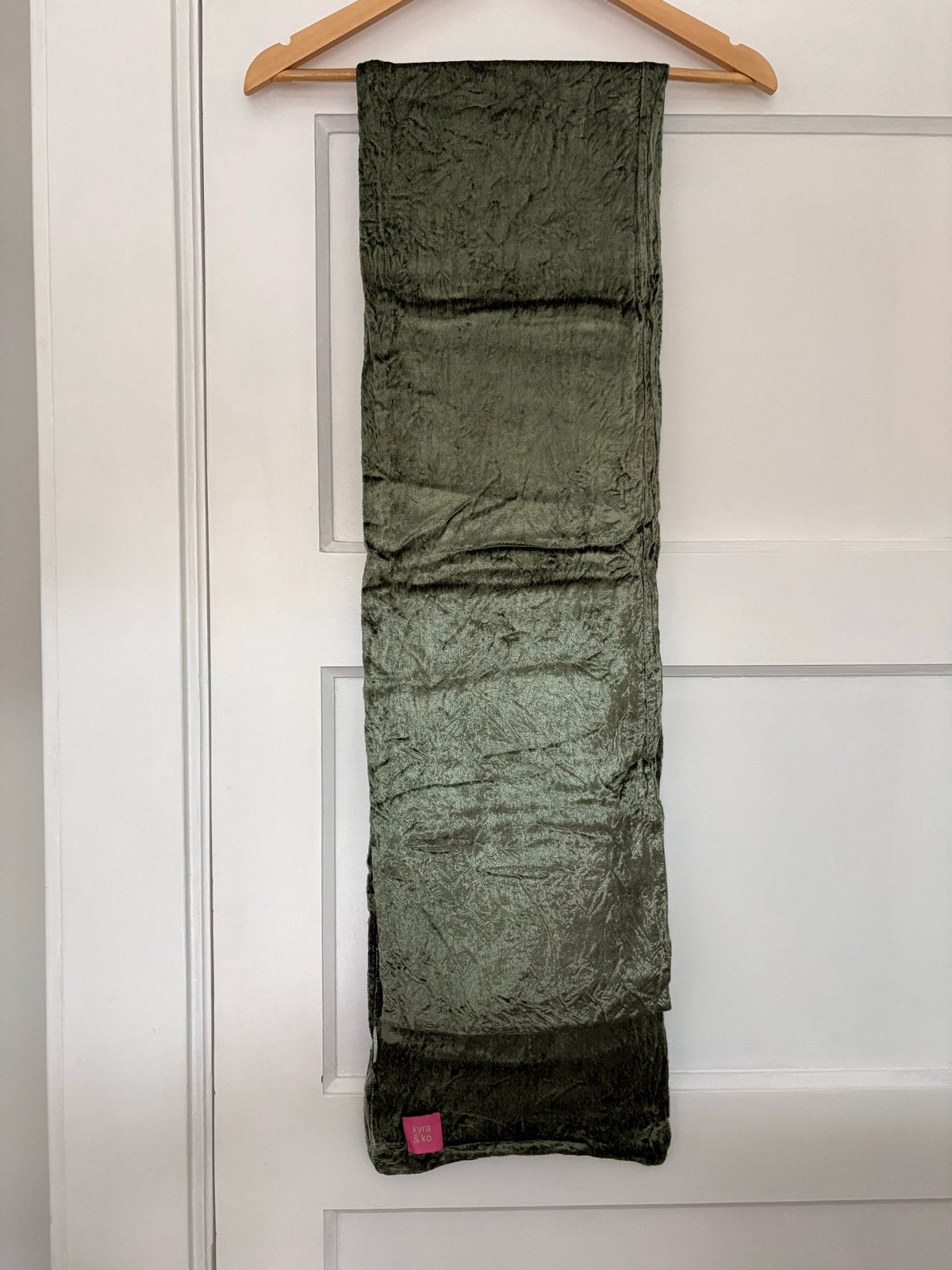 Kyra & Ko Groene Crushed Velvet Sjaal, Ophalen of Verzenden, Zo goed als nieuw