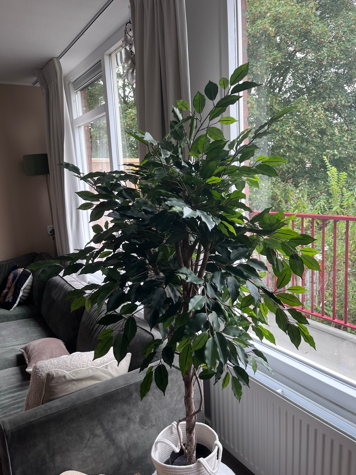 Kunstplant Ficus 150 cm - Zo goed als nieuw, Ophalen, Binnen, Groen, Kunstplant