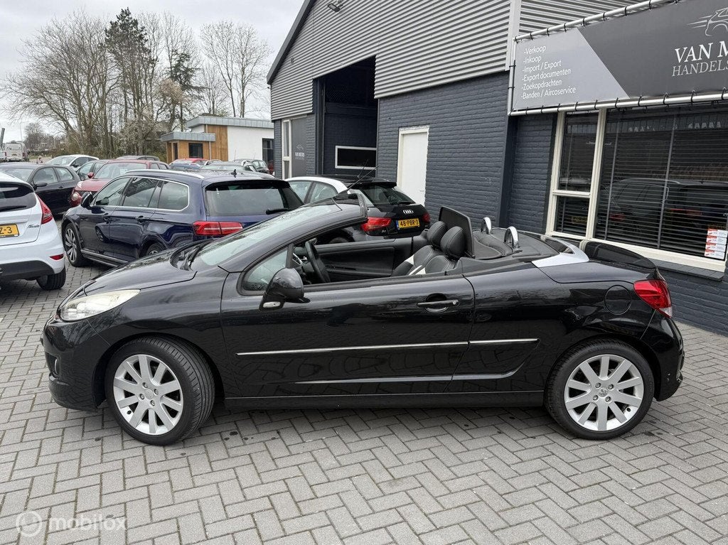 Peugeot 207 CC 1.6 VTi Noir & Blanc, Clima, Cruise, leder, A, Auto's, Euro 5, Gebruikt, Zwart, 4 cilinders