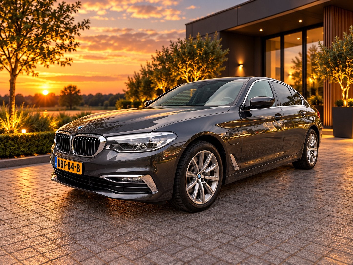 BMW 5-Serie 530e 252pk Aut. 2019 Grijs, Auto's, Achterwielaandrijving, Euro 6, 4 cilinders, Bruin