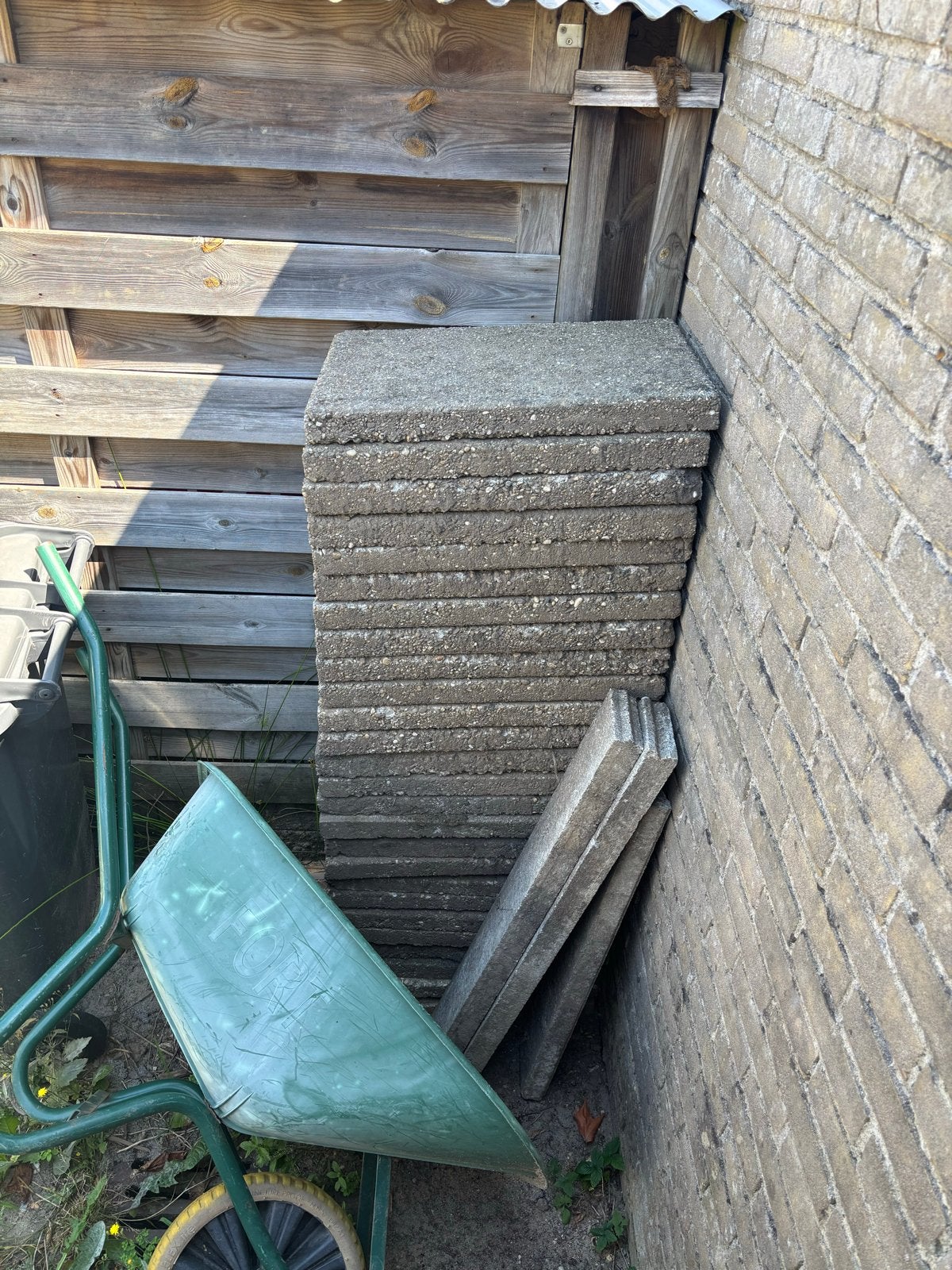 Gebruikte terrastegels van beton/grind, Ophalen, Gebruikt, 5 tot 10 m², Beton