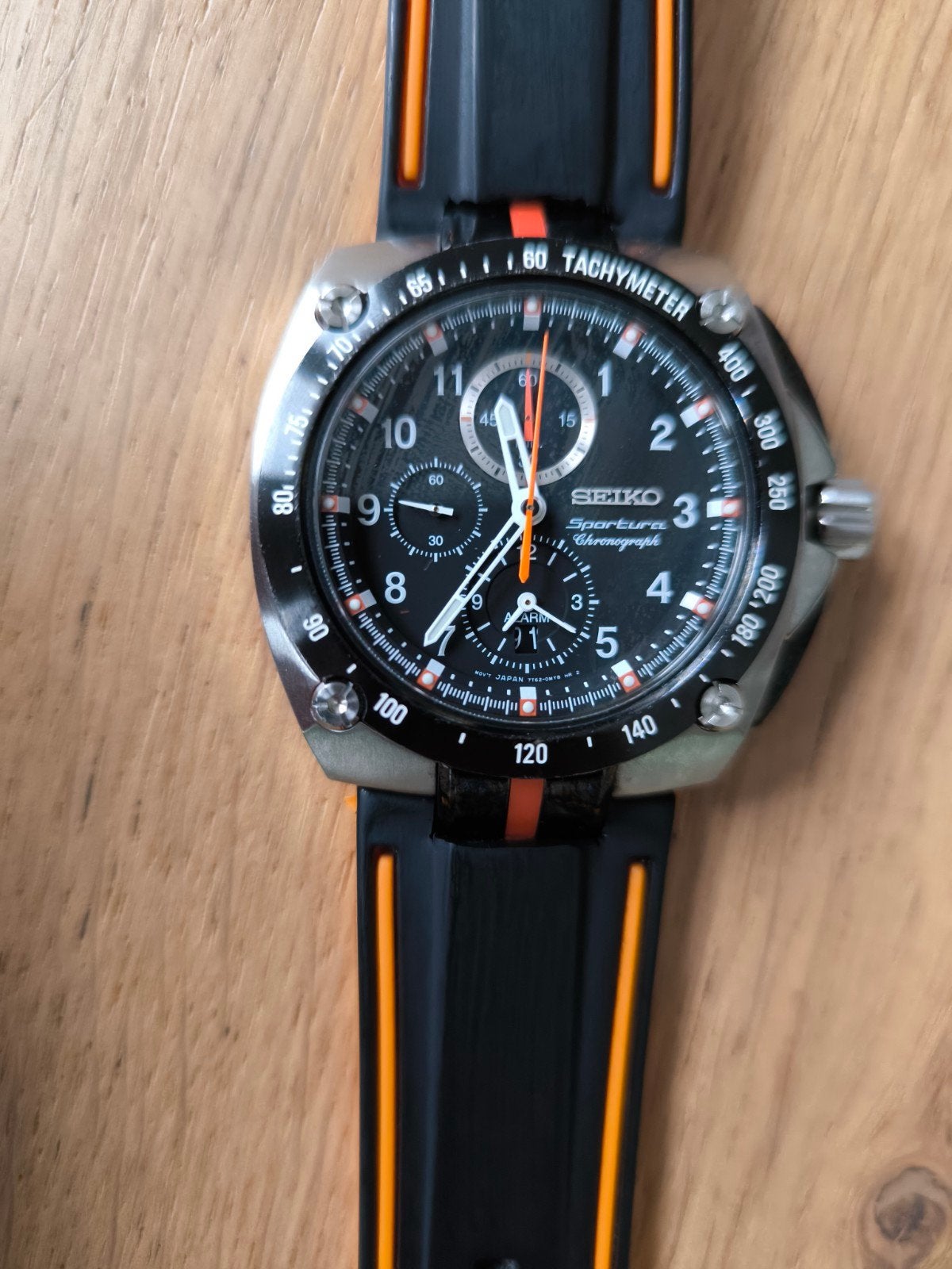seiko sportura chronograph, Sieraden, Tassen en Uiterlijk, Seiko, Staal, Polshorloge, Kunststof