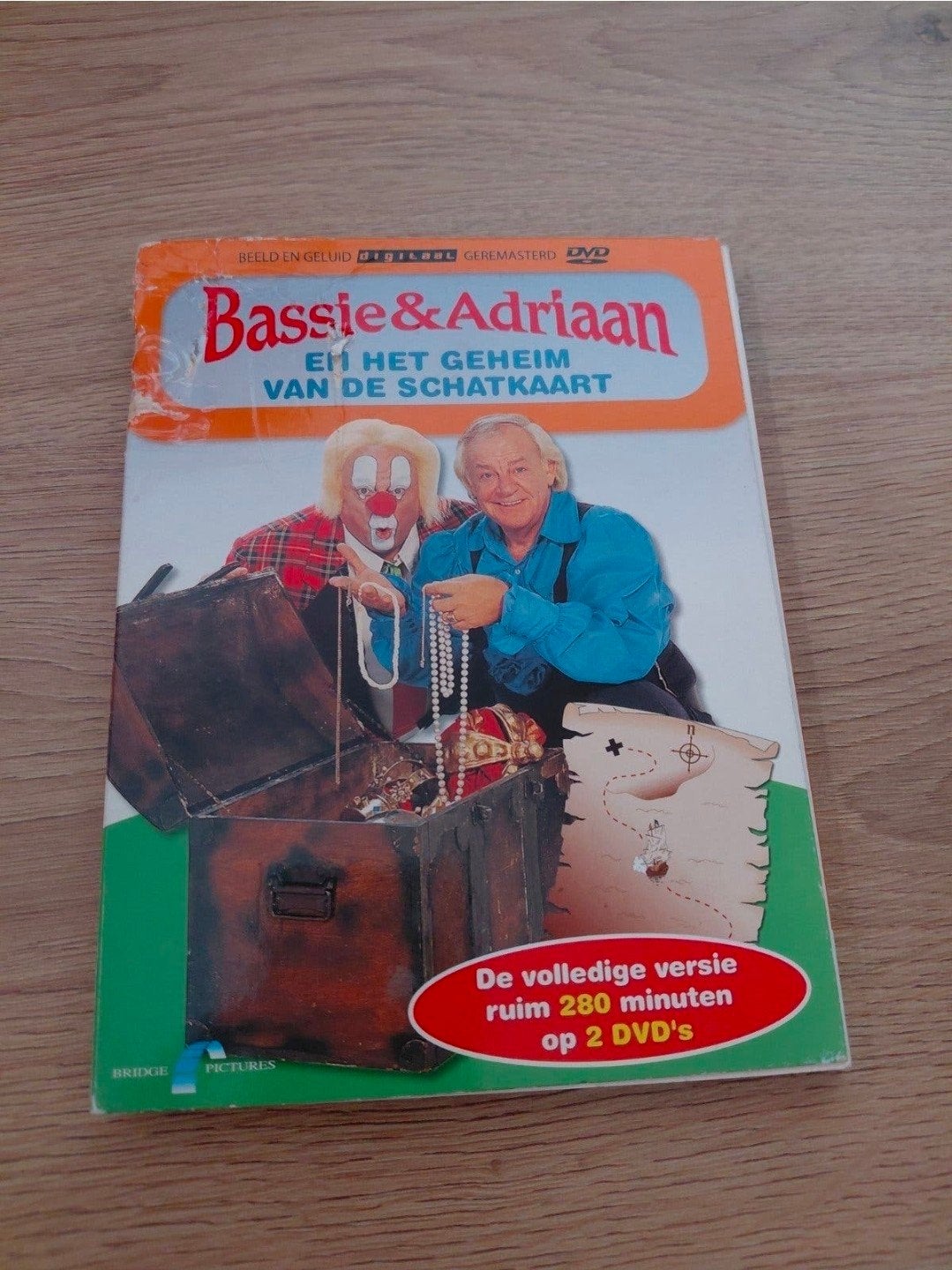 Bassie en Adriaan geheim van de schatkaart boekvorm dvd., Gebruikt, Tv-serie, Ophalen of Verzenden, Familie