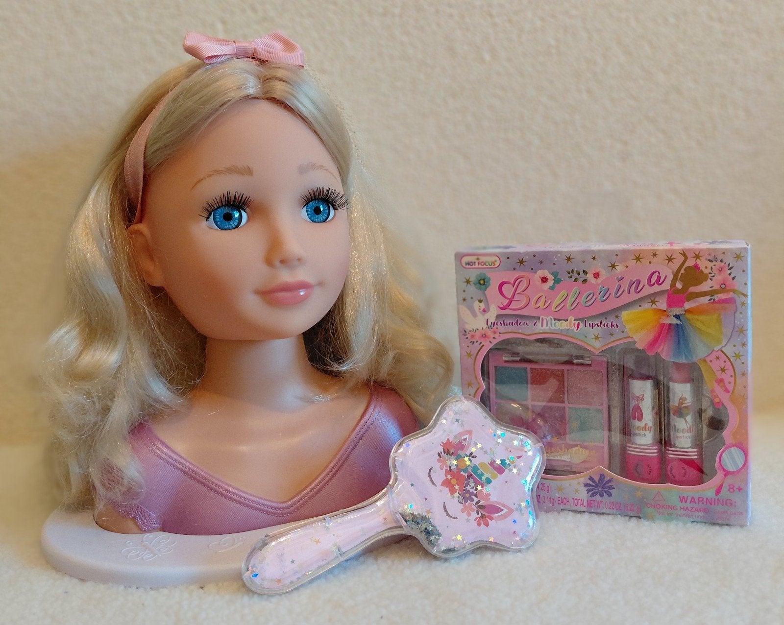 Baby Born Opmaakpop of Kaphoofd + Make-up Setje + Borstel, Ophalen of Verzenden, Zo goed als nieuw, Overige typen