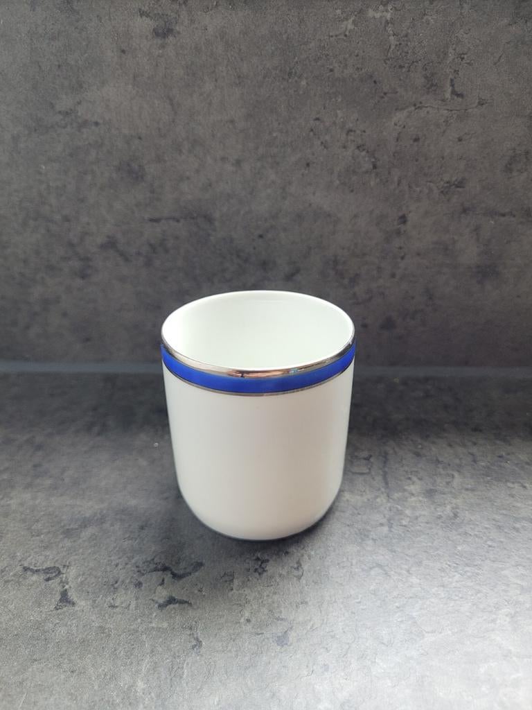 Vintage Kronester Bavaria espressokopje met blauwe rand, Ophalen