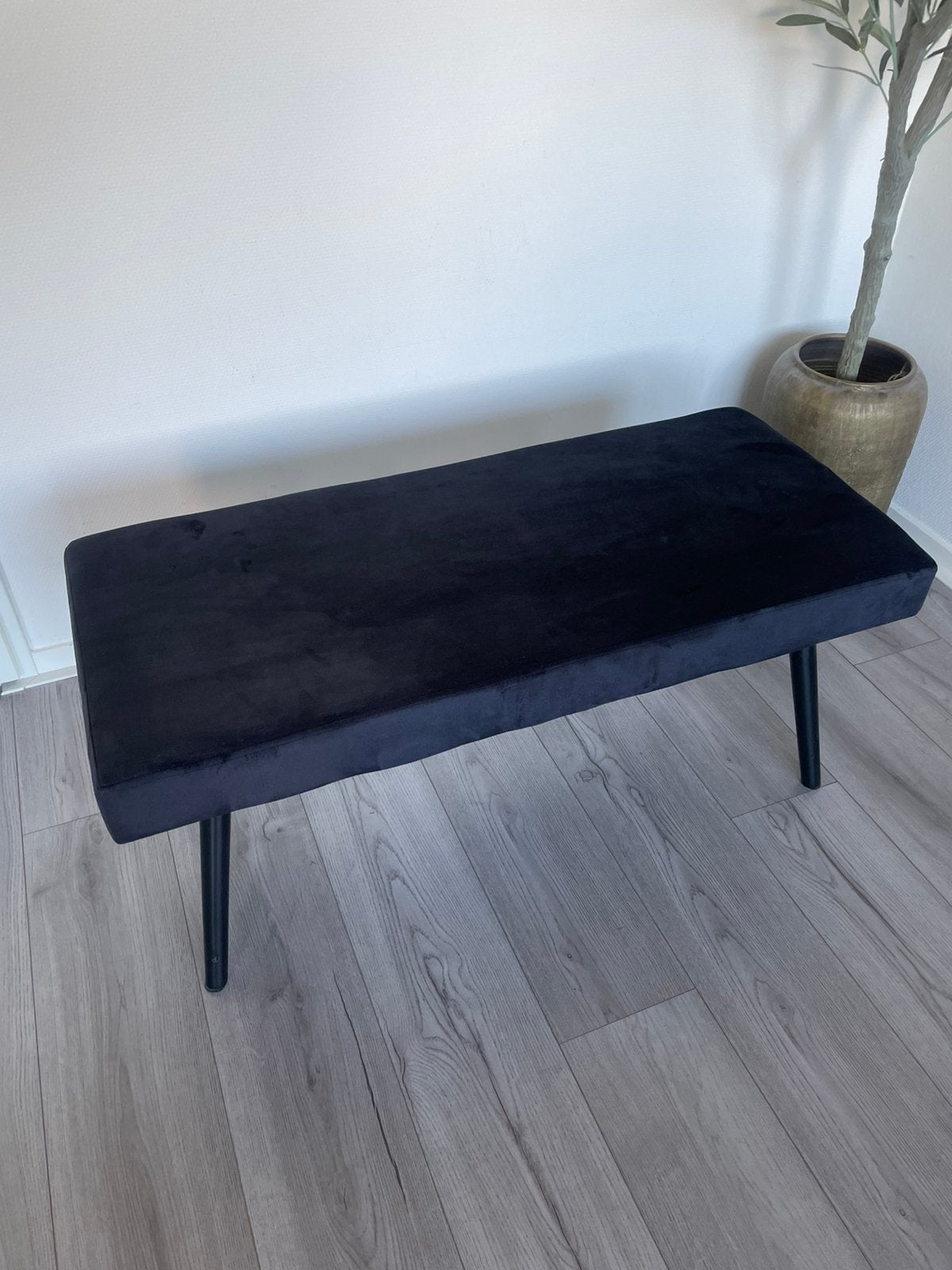 Velvet bankje, Ophalen, Zo goed als nieuw, Rechthoekig, 125 cm of meer
