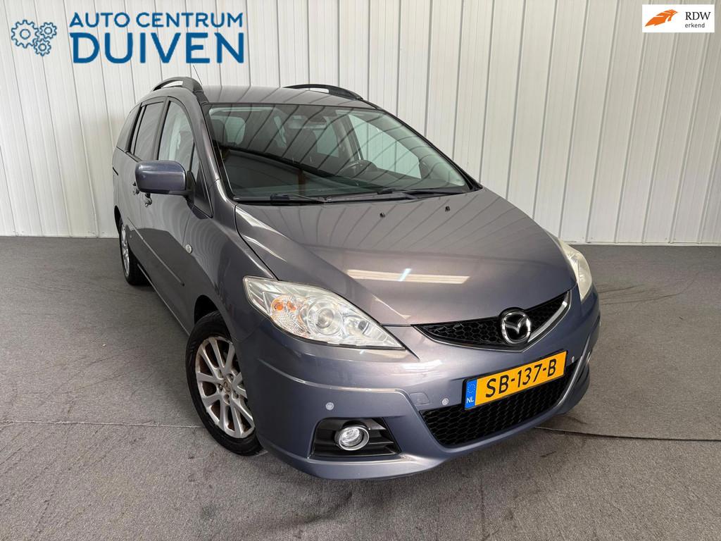 Mazda 5 2.0 | Automaat | Nieuw APK | Airco | Trekhaak, Auto's, Stof, Gebruikt, Zwart, Stoelverwarming
