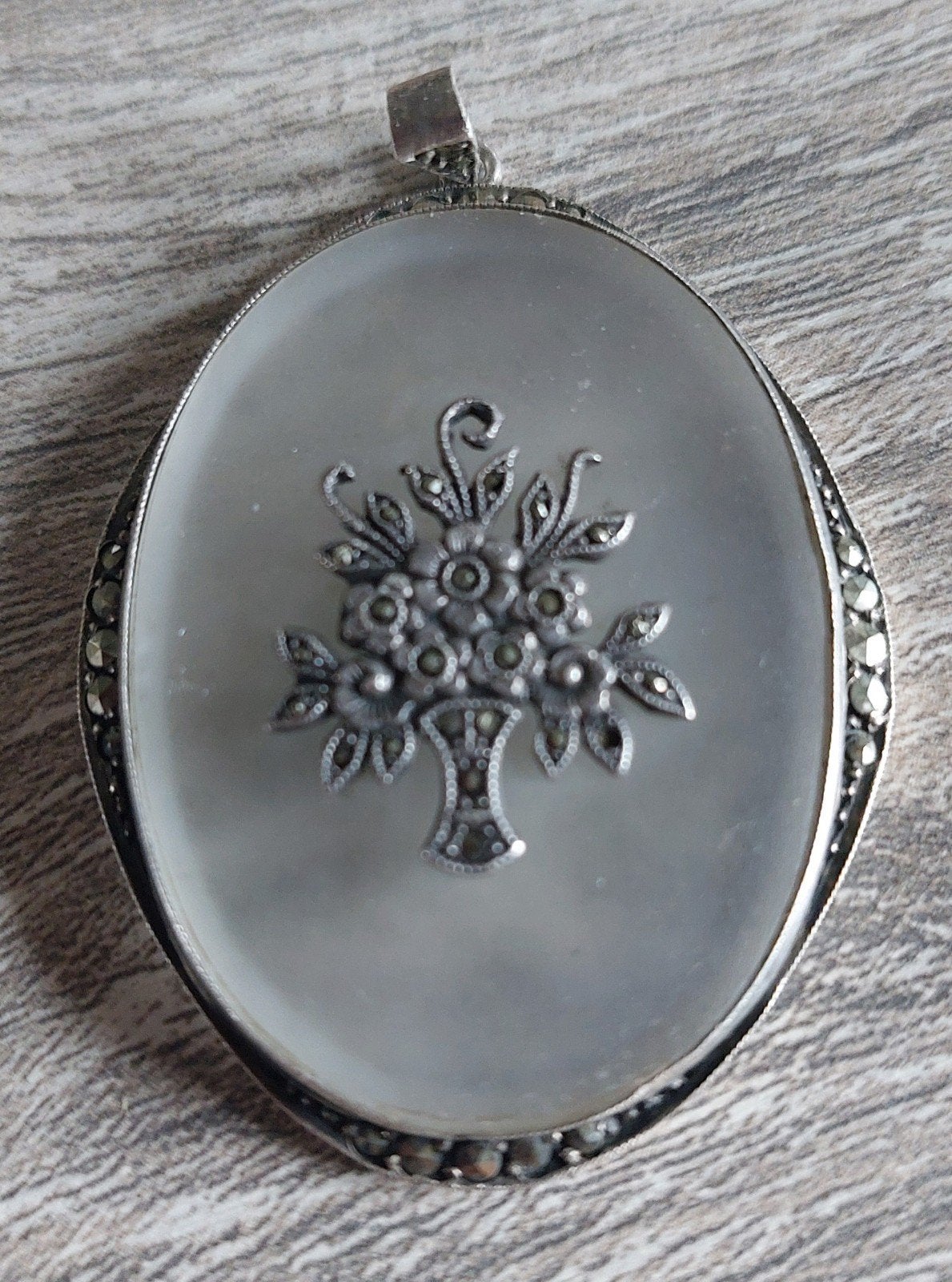 Vintage zilveren hanger, Gebruikt, Met hanger, Ophalen of Verzenden, Zilver