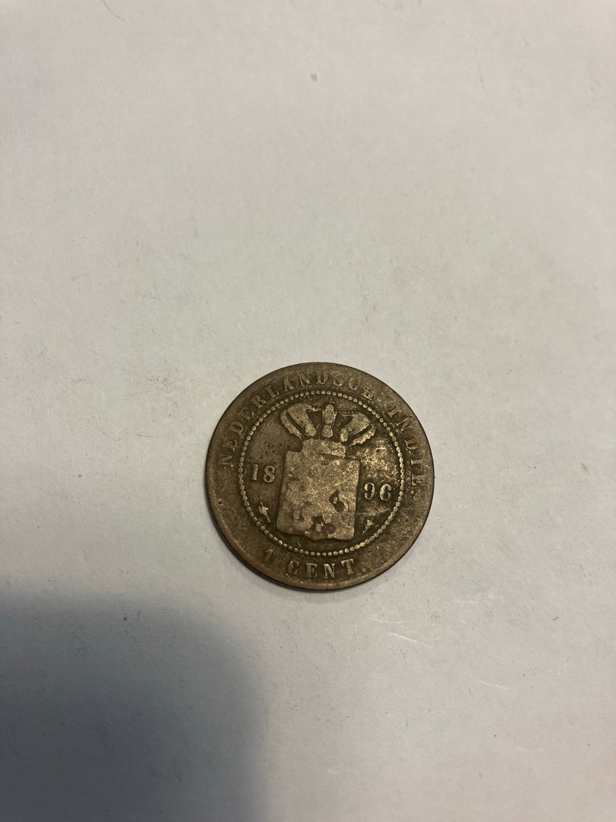 Zeldzame Nederlands Indië1 Cent Munt uit 1896, Verzenden, Overige landen, Losse munt