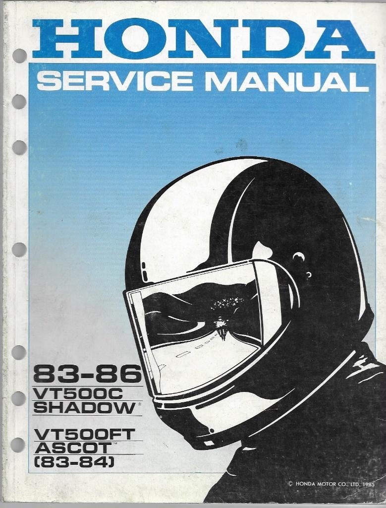 Honda VT500 C Shadow en Honda VT500 FT Ascot werkplaatsboek, Motoren, Ophalen of Verzenden, Honda