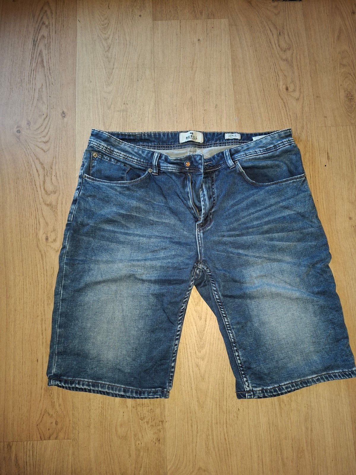 Heren spijkerbroek shorts REFILL maat XL, Ophalen of Verzenden, Blauw, Overige jeansmaten, REFILL