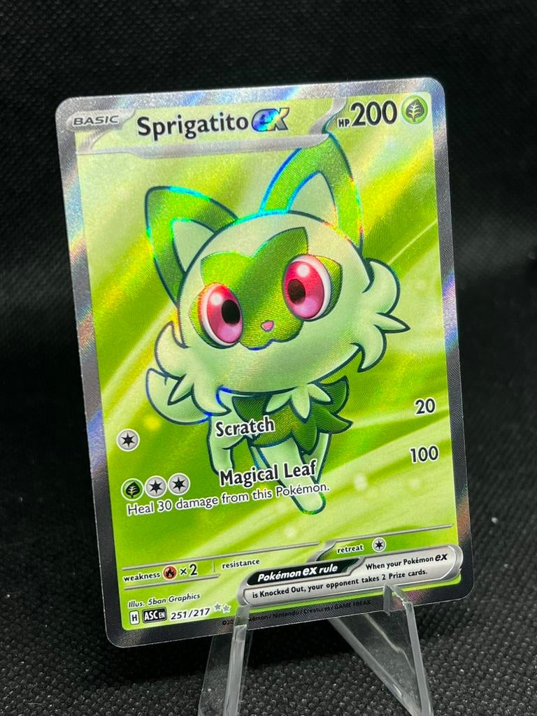 Pokemon Sprigatito Ex #251 Pokemon Ascended Heroes, Verzenden, Zo goed als nieuw, Losse kaart, Foil