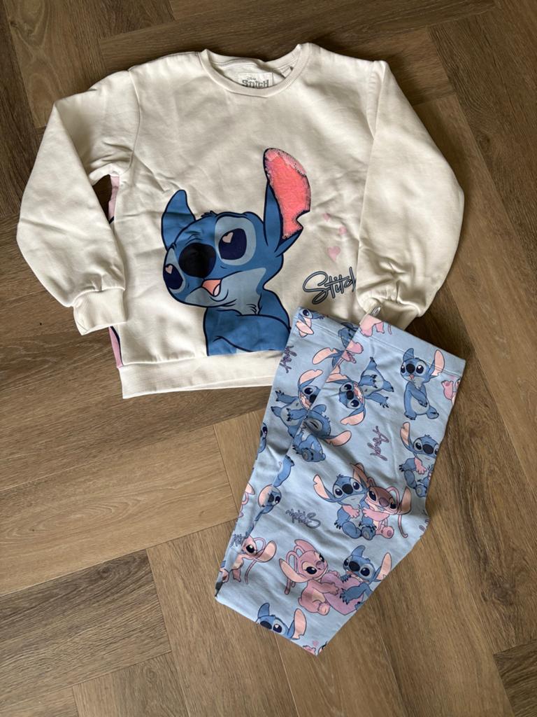 Gratis Disney Stitch set: trui en legging (C&A, maat 134), Ophalen, Gebruikt, Meisje, Setje