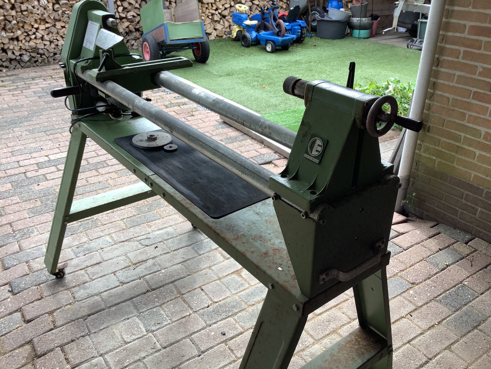 Houtdraaibank Elecktra Beckum type HDM1000 kleur groen, Ophalen, Gebruikt, Houtdraaibank, 1000 mm of meer