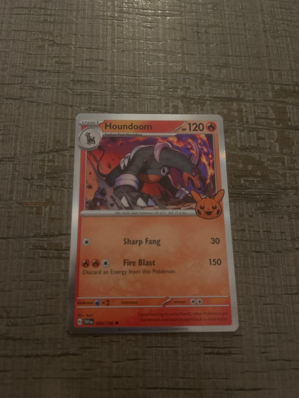 Pokémon Kaart Houndoom 054/198 Stage 1, Ophalen of Verzenden, Zo goed als nieuw, Losse kaart