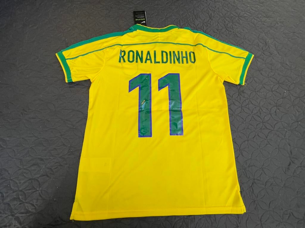 Brazilië 1998 Ronaldinho maat M, Sport en Fitness, Voetbal, Maat M, Ophalen of Verzenden, Nieuw, Shirt