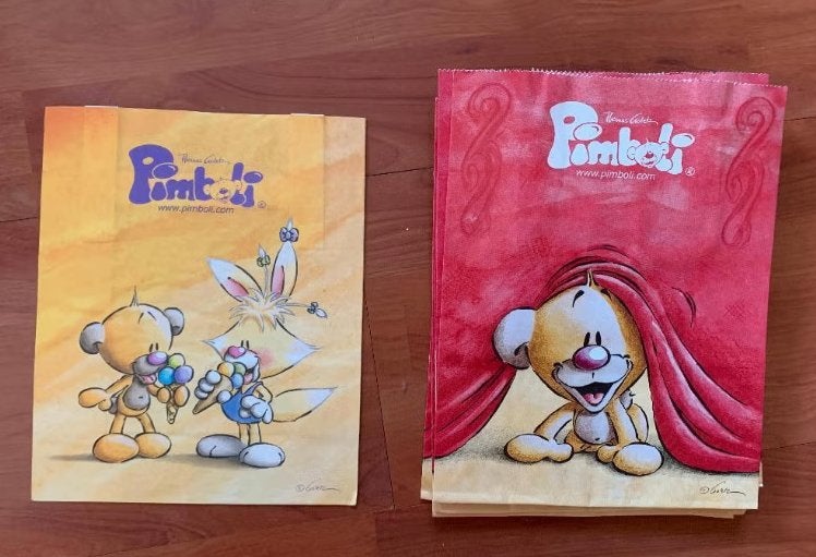 Kleine verpakkingen Pimboli, papieren zakjes; Thomas Goletz, Ophalen of Verzenden, Pimboli, Zo goed als nieuw, Tas, Koffer of Zak