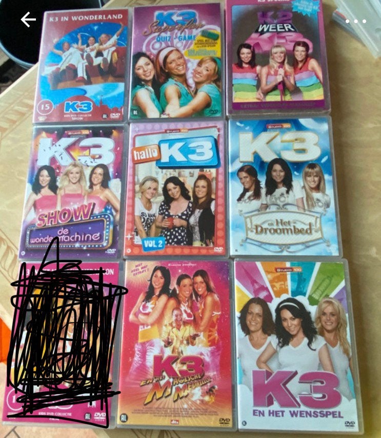 Grote K3 DVD Collectie - Films, Shows & Meer (9 DVD's), Cd's en Dvd's, Dvd's | Kinderen en Jeugd, Alle leeftijden, Ophalen of Verzenden