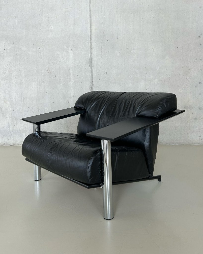 Fauteuil Vintage Brutalist van Pierluigi voor Poltrona Frau, Ophalen, Vintage / Italiaans Design / Brutaslime, Gebruikt, 75 tot 100 cm