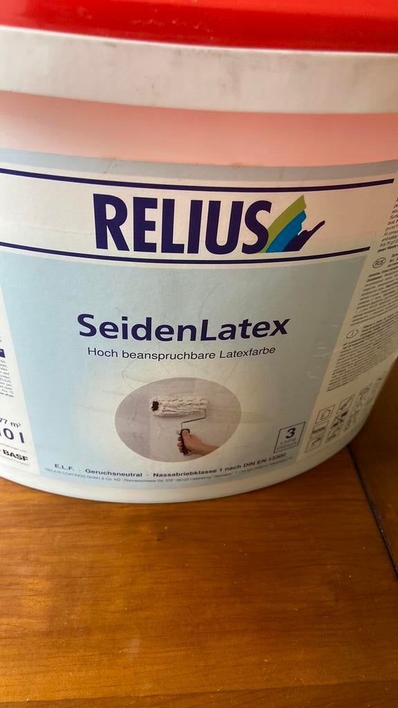 Relius latex nieuw 10 liter, 5 tot 10 liter, Ophalen of Verzenden, Nieuw, Wit