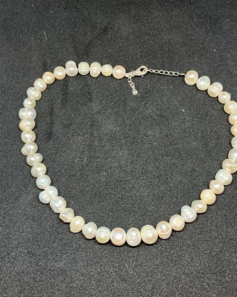 Echte Zoetwater Parel Ketting, Zilver en edelstenen, Vagif.hamidov@hotmail.com, Nieuw, Ophalen of Verzenden
