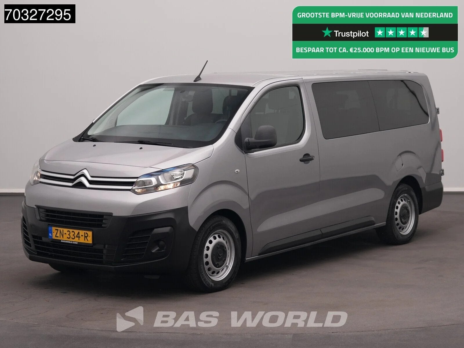 Citroën Jumpy 120pk Personenvervoer 9-Persoons L3H1 Trekhaa, Auto's, Stof, Gebruikt, Euro 6, 4 cilinders