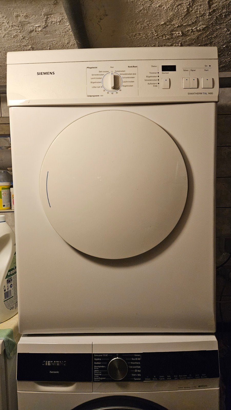 Siemens Wasdroger Siwatherm TXL 1400 met Luchtafvoer, Ophalen, Luchtafvoer, 4 tot 6 kg, Zo goed als nieuw