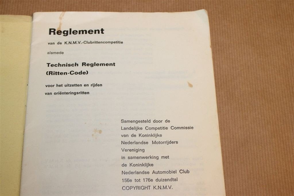 KNMV Clubritten Reglement — Oriënteringsritten [1969], Ophalen of Verzenden, Gelezen
