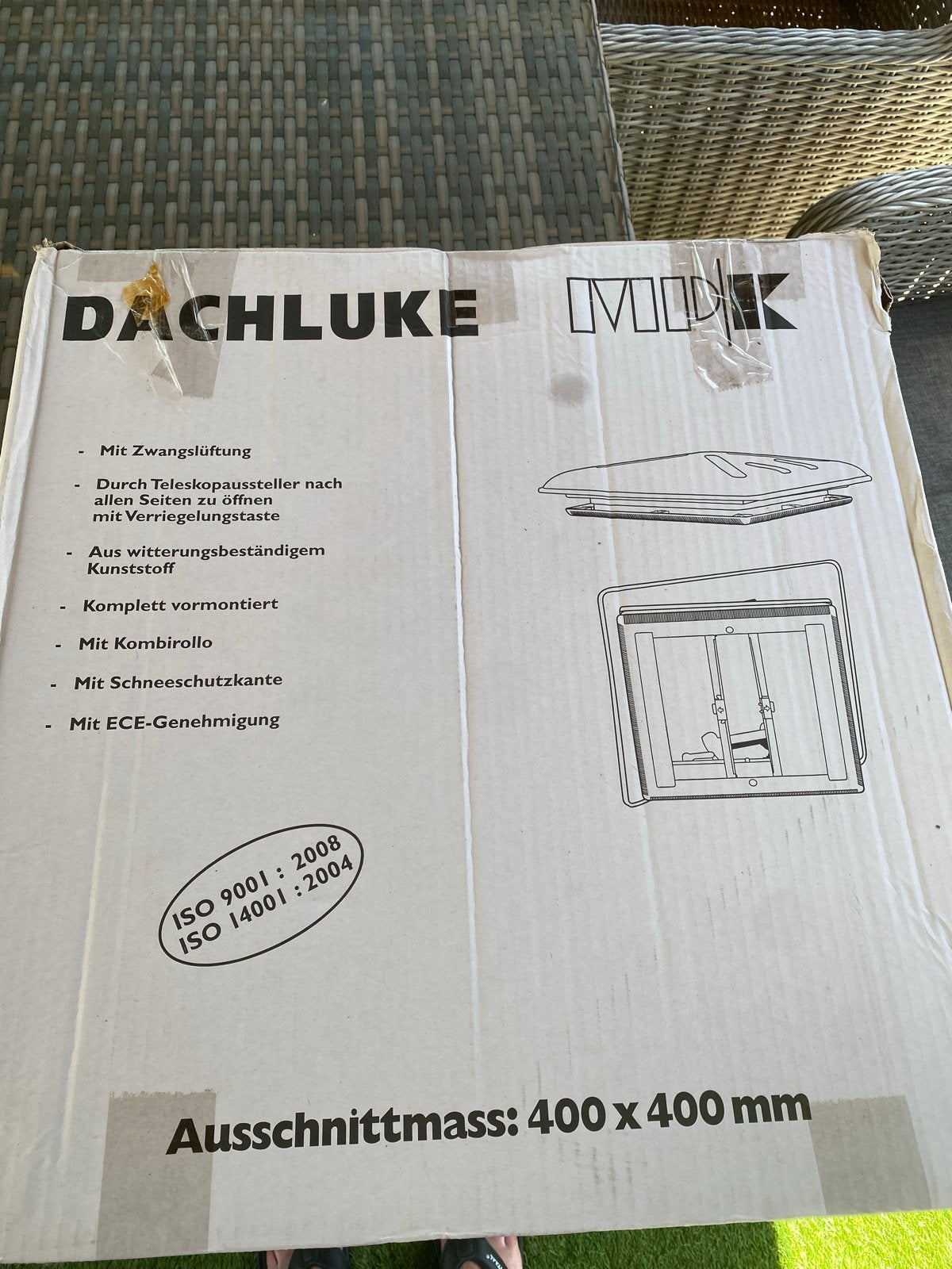 MPK Dakluik 400x400 mm met combirollo en permanente ventilat, Duitsland, Nieuw, Ophalen of Verzenden, Www.mpk-rooflight.com