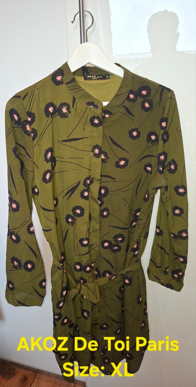 AKOZ De Toi Paris Jurk met Bloemenprint - Maat XL, AKOZ De Toi Paris, Maat 46/48 (XL) of groter, Ophalen of Verzenden, Gedragen