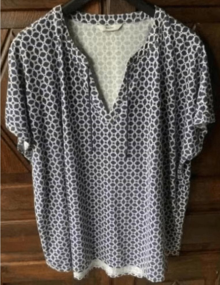 Blauw-grijze top, tuniek, damestop; Limited Tchibo oto 75 cm, Ophalen of Verzenden, Zo goed als nieuw, Blauw, Blouse of Tuniek