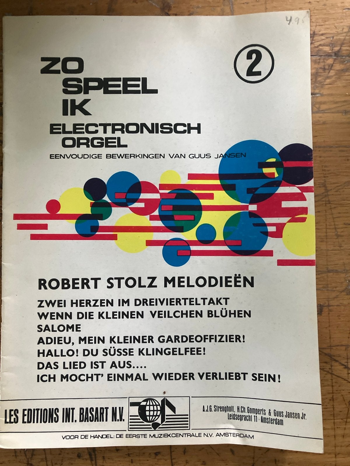 Zo Speel Ik Elektronisch Orgel - Robert Stolz Melodieën, Muziek en Instrumenten, Ophalen of Verzenden, Gebruikt