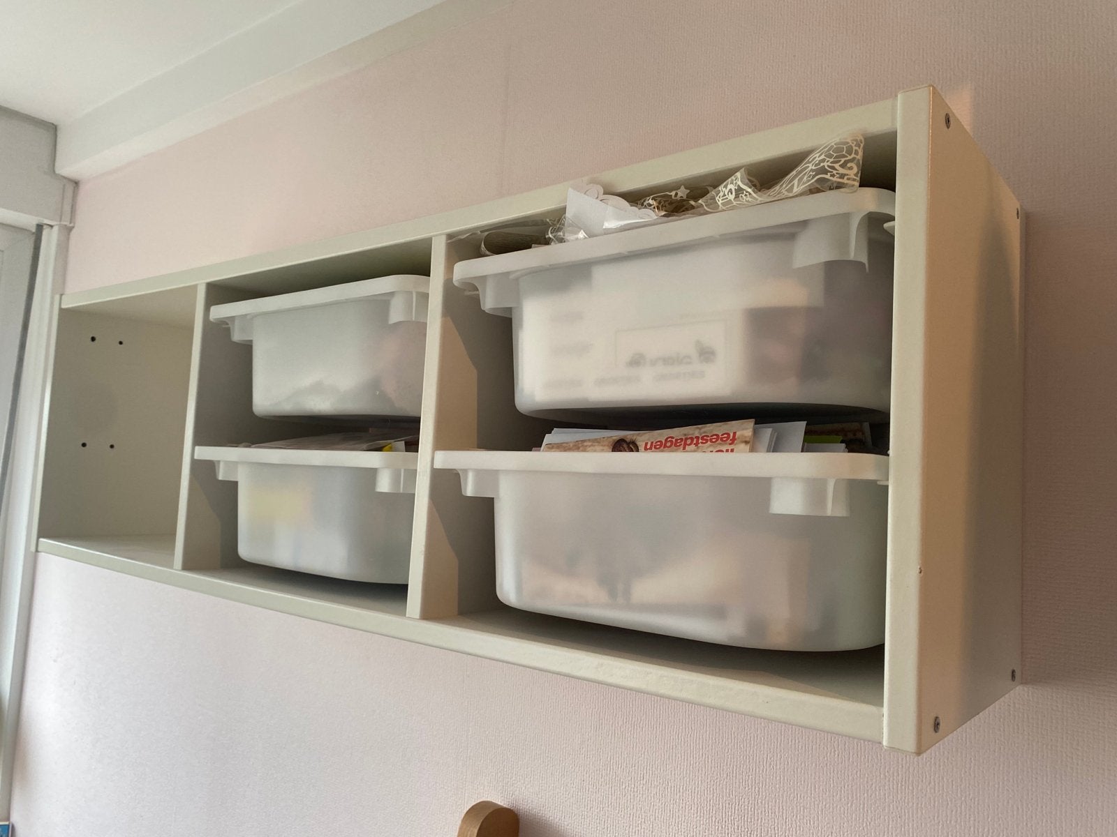Ikea Trofast ophangkast met 4 witte lades - 99x30 cm, Ophalen, Gebruikt