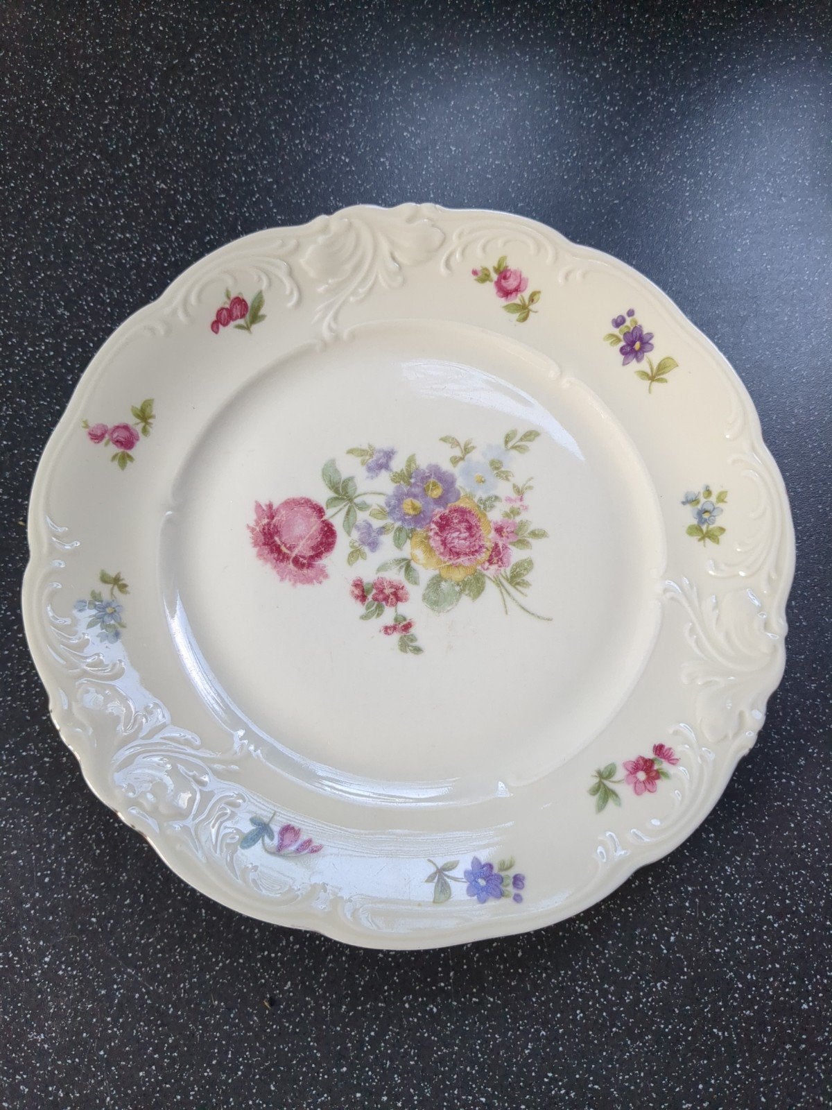 KPM Porseleinen Bord met Bloemmotief - Vintage, Ophalen of Verzenden