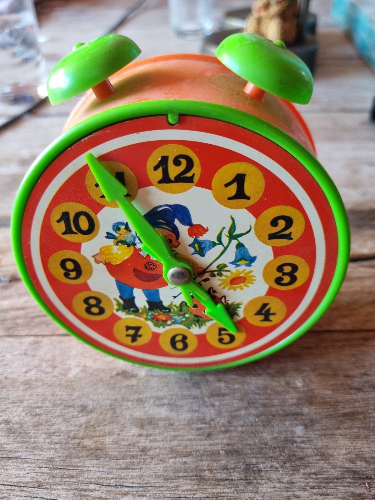 Vintage spaarpot wekker - Made in Western Germany, Verzamelen, Ophalen of Verzenden, Gebruikt