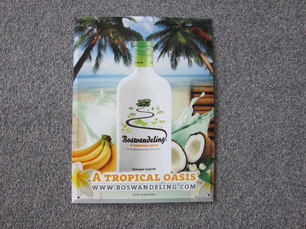 BOSWANDELING BLIKKEN RECLAMEBORD, Verzamelen, Merken en Reclamevoorwerpen, Ophalen, Nieuw, Reclamebord