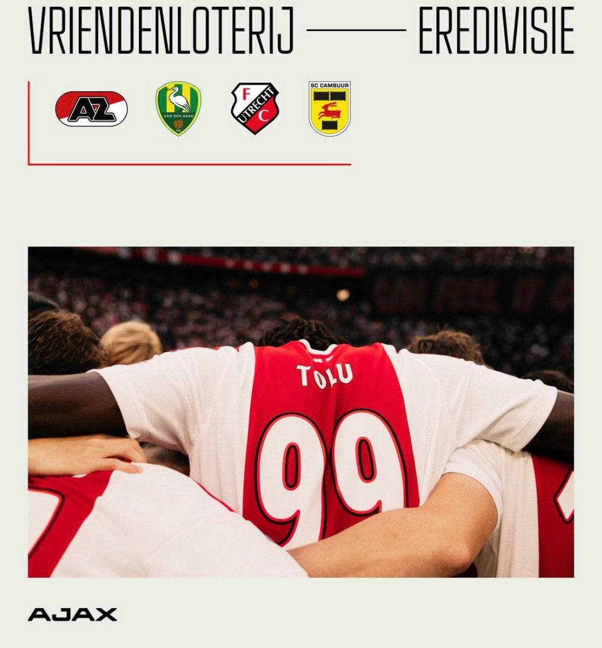 AjaxSeizoenskaart 3 wedstrijden zie beschrijving, Twee personen, Oktober