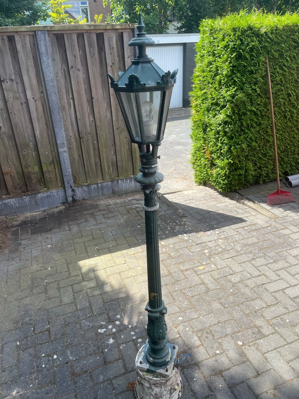 Authentieke Oud Hollandse Tuinlantaarn op Poer, Ophalen