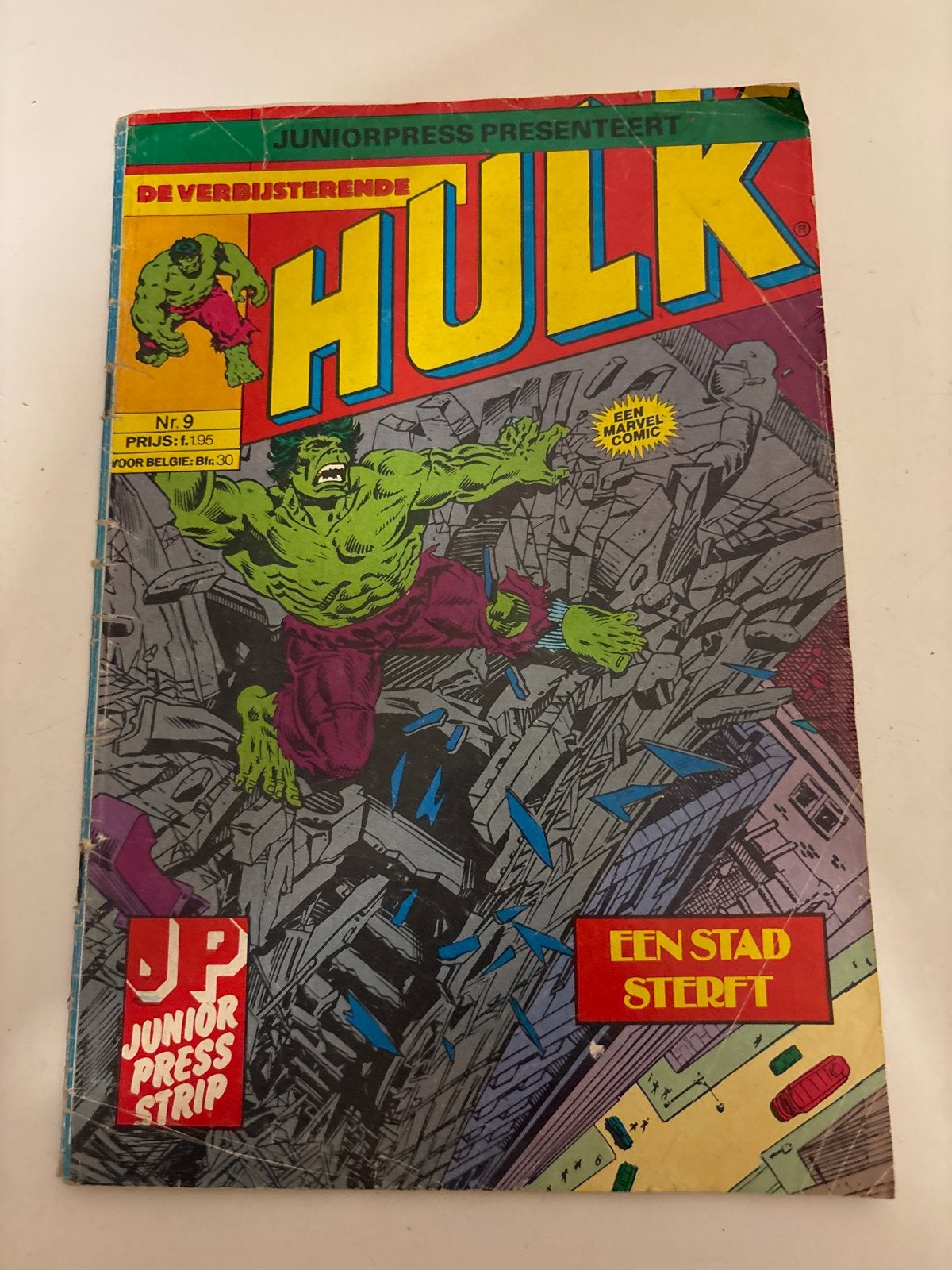 De Verbijsterende Hulk - Juniorpress #9 (1980), Boeken, Strips | Comics, Eén comic, Ophalen of Verzenden, Gelezen, Amerika