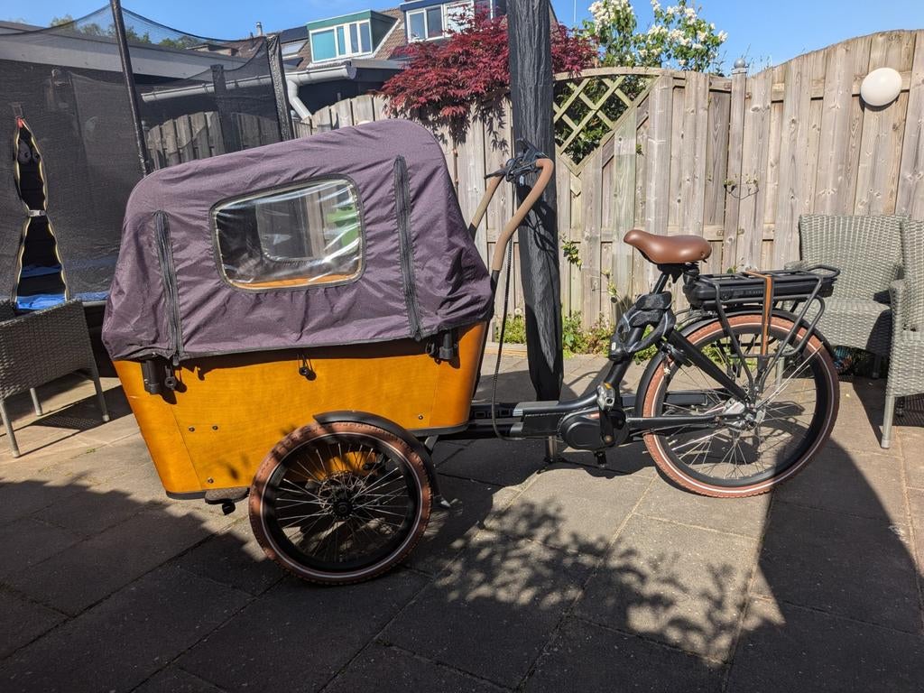 Vogue Carry 3 Elektrische Bakfiets WEINIG KM!!, 4 kinderen of meer, Huif, Zo goed als nieuw, Ophalen