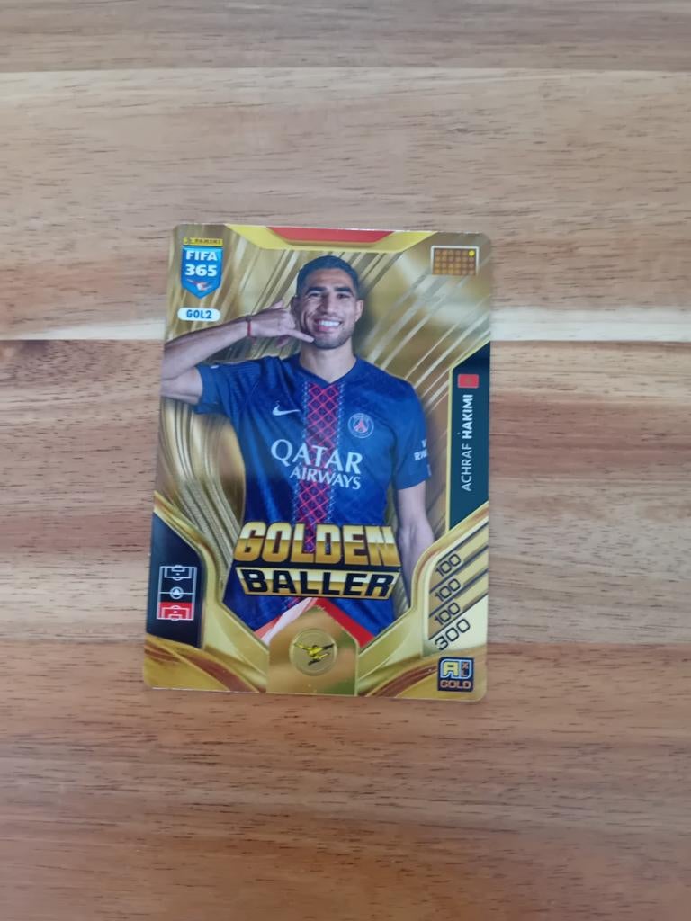 Golden Baller Achraf Hakimi FIFA 365 Adrenaly 2026 + sleeve, Ophalen of Verzenden, Zo goed als nieuw, Plaatje