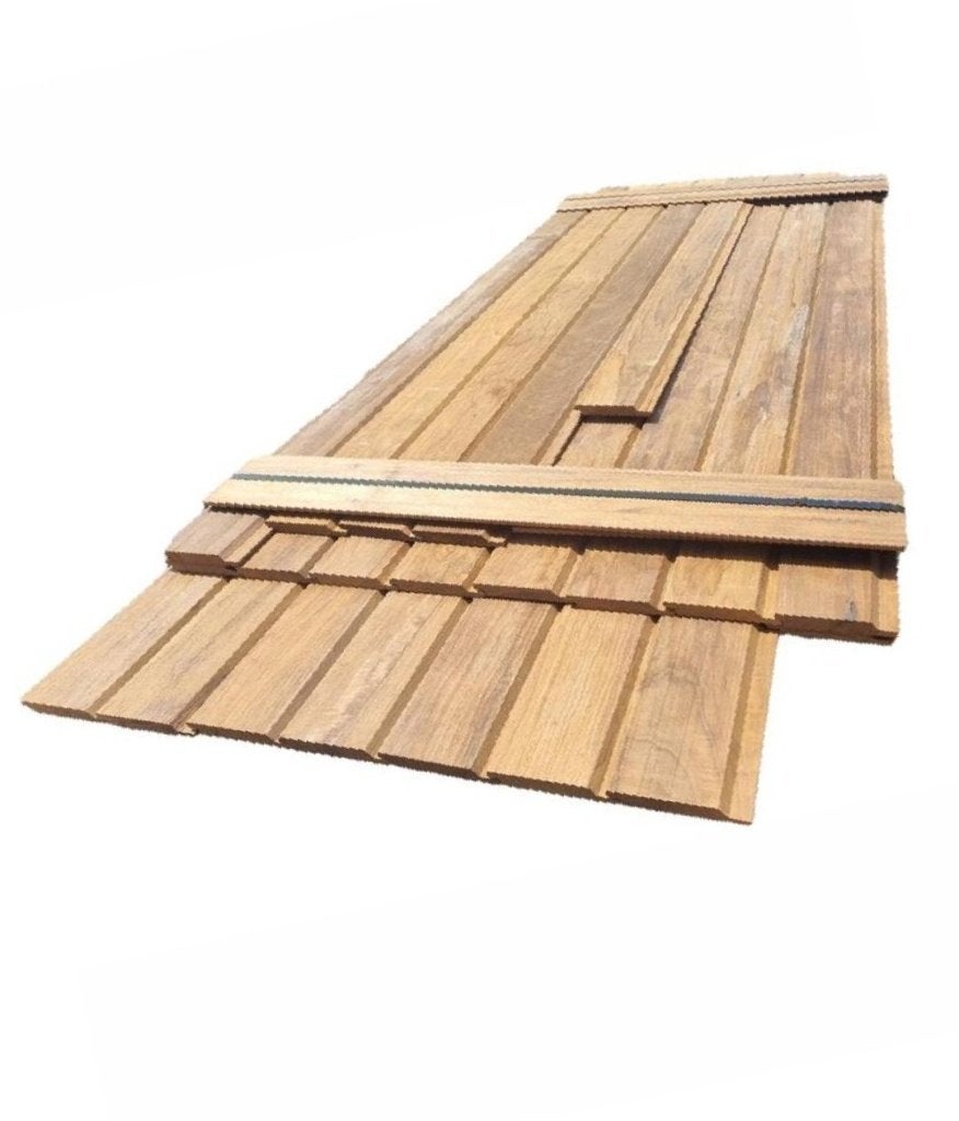 6.67 m2 Halfhouts rabat - Hardhout - nr: HP47, Ophalen, Planken, Nieuw, Hardhout