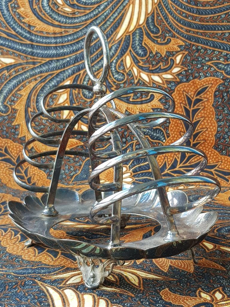 Zeldzame antieke Engelse silverplate houder voor servetten., Ophalen of Verzenden