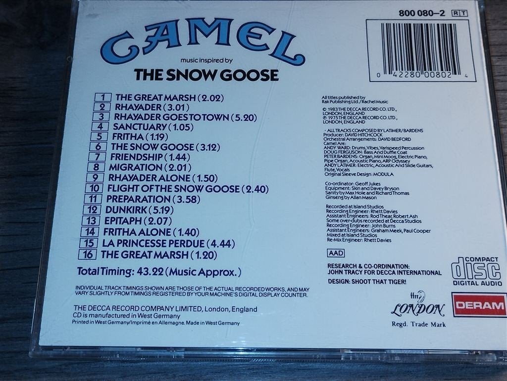 Camel ‎- The Snow Goose, Ophalen of Verzenden, Zo goed als nieuw, Poprock