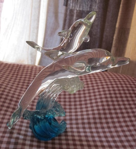 6 decoratie spullen pakket rommelmarkt beeldjes kat dolfijn, Ophalen, Gebruikt
