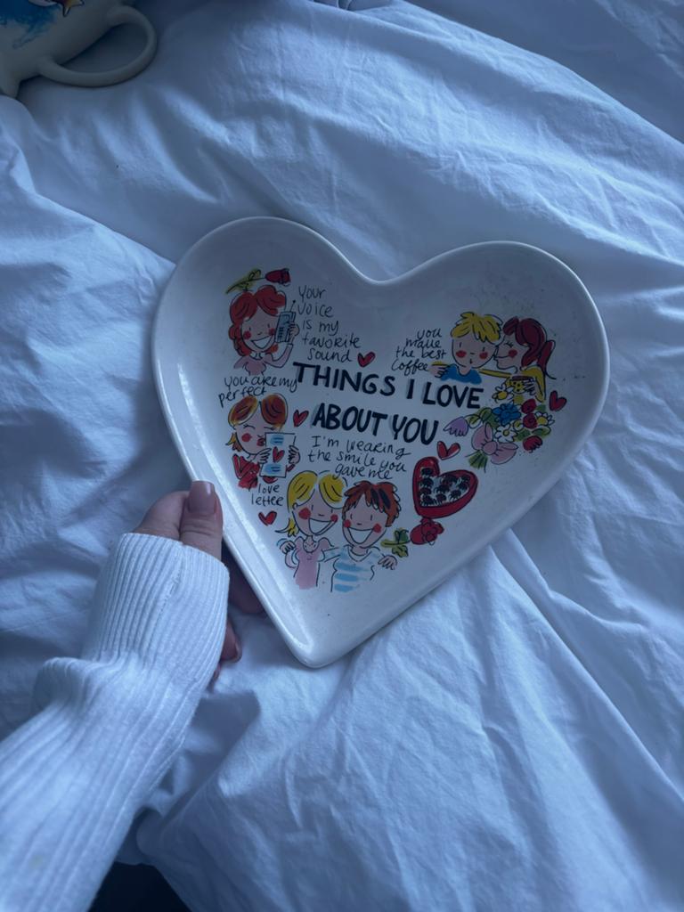 Hartvormig schaaltje 'Things I Love About You', Ophalen, Zo goed als nieuw