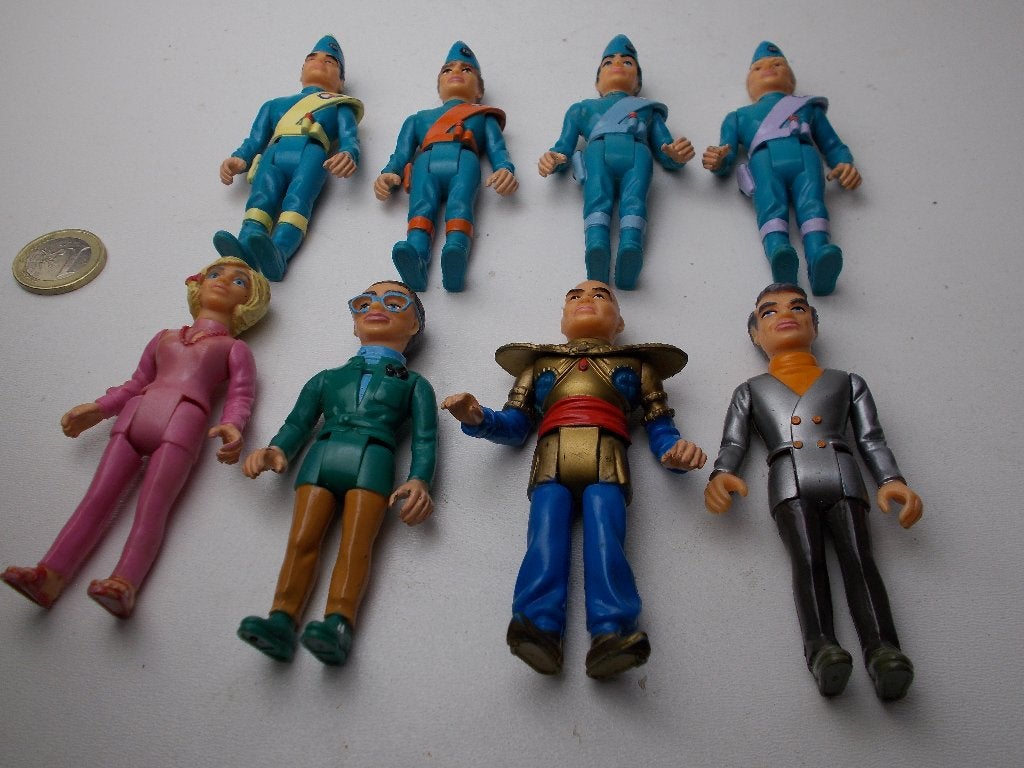1992 Matchbox THUNDERBIRDS FIGUURTJES 8 x IN 1 KOOP!