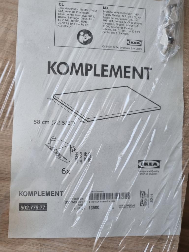 IKEA KOMPLEMENT planken wit gelazuurd eikeneffect, Ophalen, 50 tot 100 cm, Zo goed als nieuw, Minder dan 100 cm