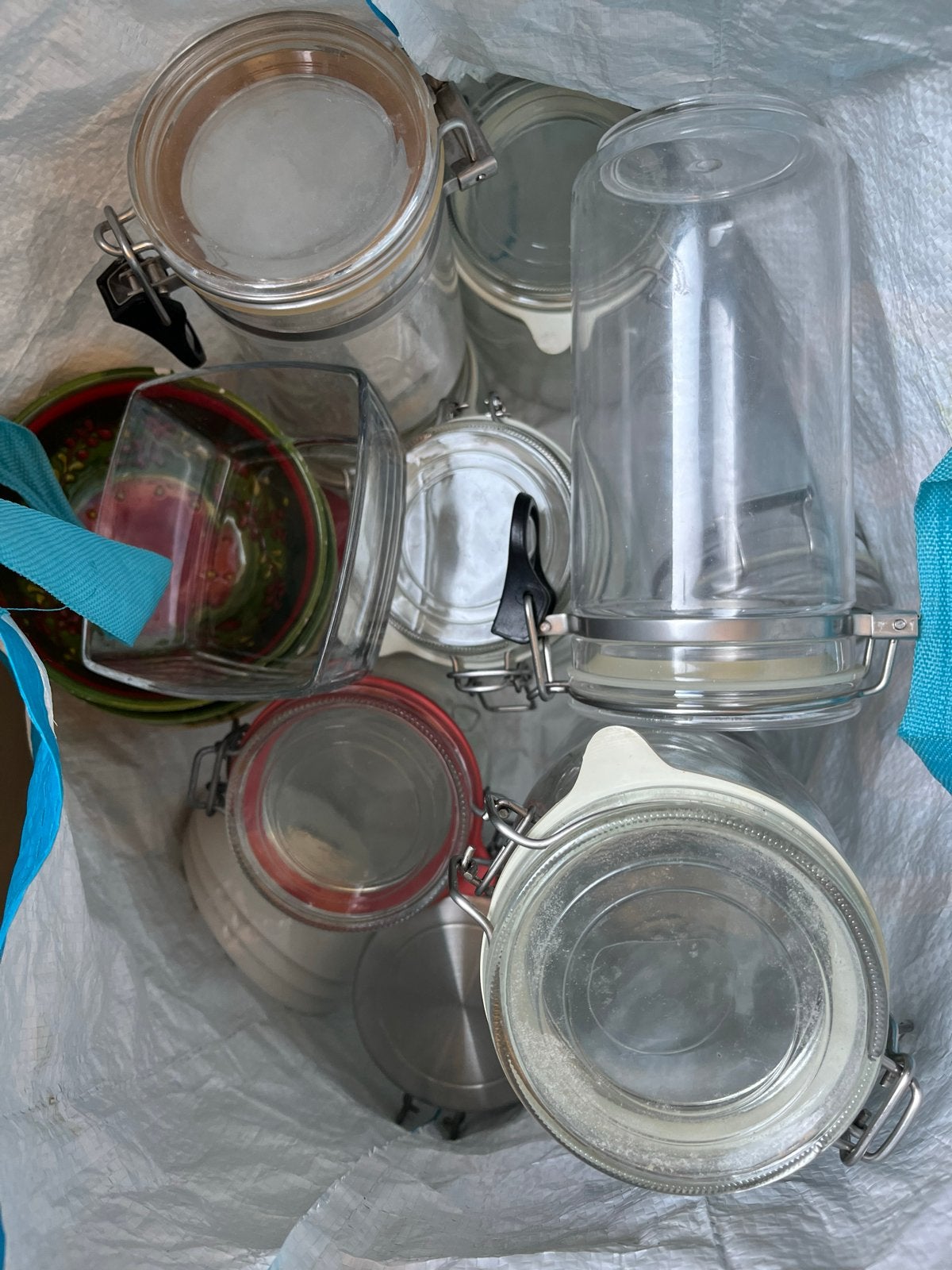 Diverse voorraadpotten en weckpotten van glas en plastic, Huis en Inrichting, Keuken | Keukenbenodigdheden, Ophalen, Voorraadpot