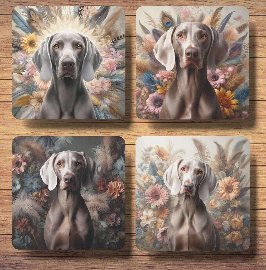 Weimaraner Barok stijl onderzetters met houder, Ophalen of Verzenden, Nieuw